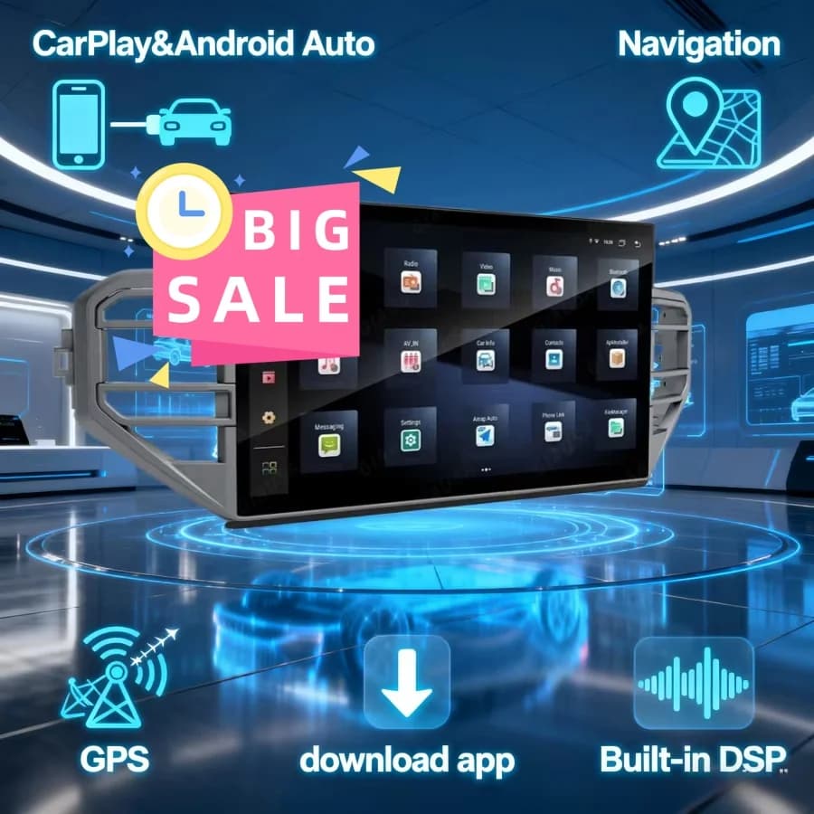 R 14.6 ''Radio Per Auto Wireless Carplay Per Toyota Tundra Sequoia 2014-2024 Android Auto Lettore Multimediale di Navigazione GPS DSP Stereo