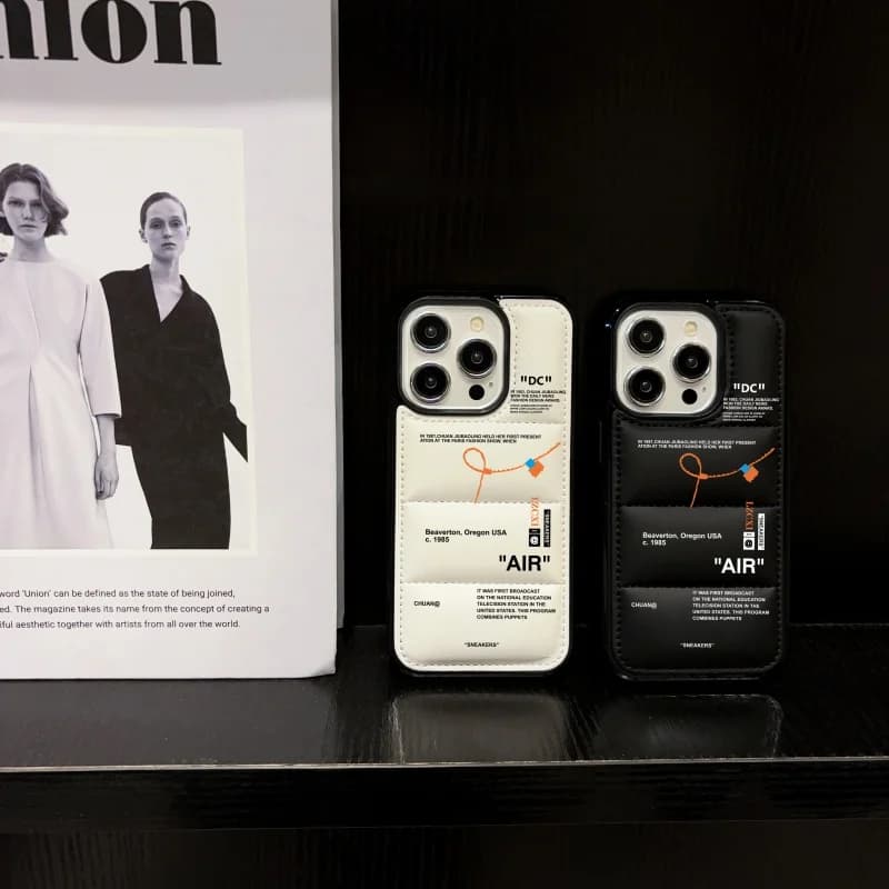 Custodia per telefono 2025 con design lacci da scarpe sportivi e sneaker, per iPhone 12 13 14 15 16 17 Pro Max Plus, Oregon USA 1985, e copertura per piumino sottovuoto