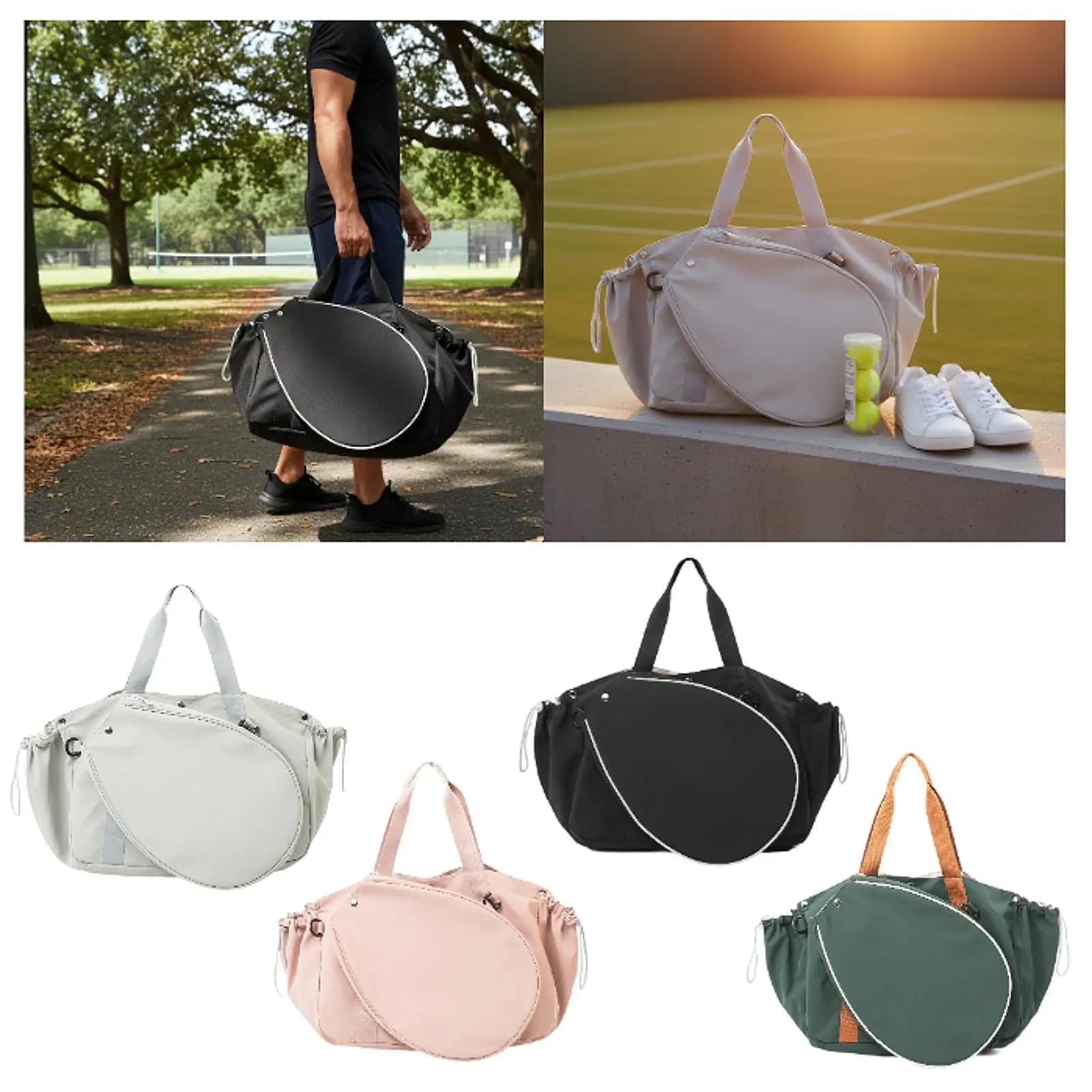 Borsa Multifunzionale per Badminton, Tracolla Singola per Racchette da Pickleball, Tennis e Badminton, per Uomini e Donne