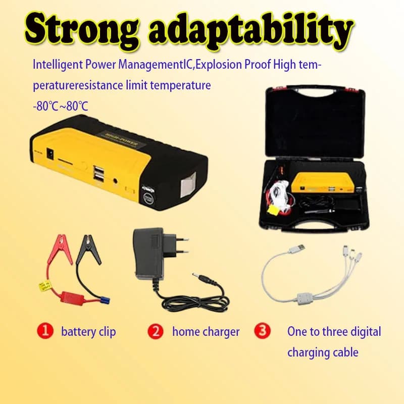 12V 16800mAh Car Jump Starter Power Bank Portable Car Starting Device Booster Charger Emergency Car Battery Jumpstarter