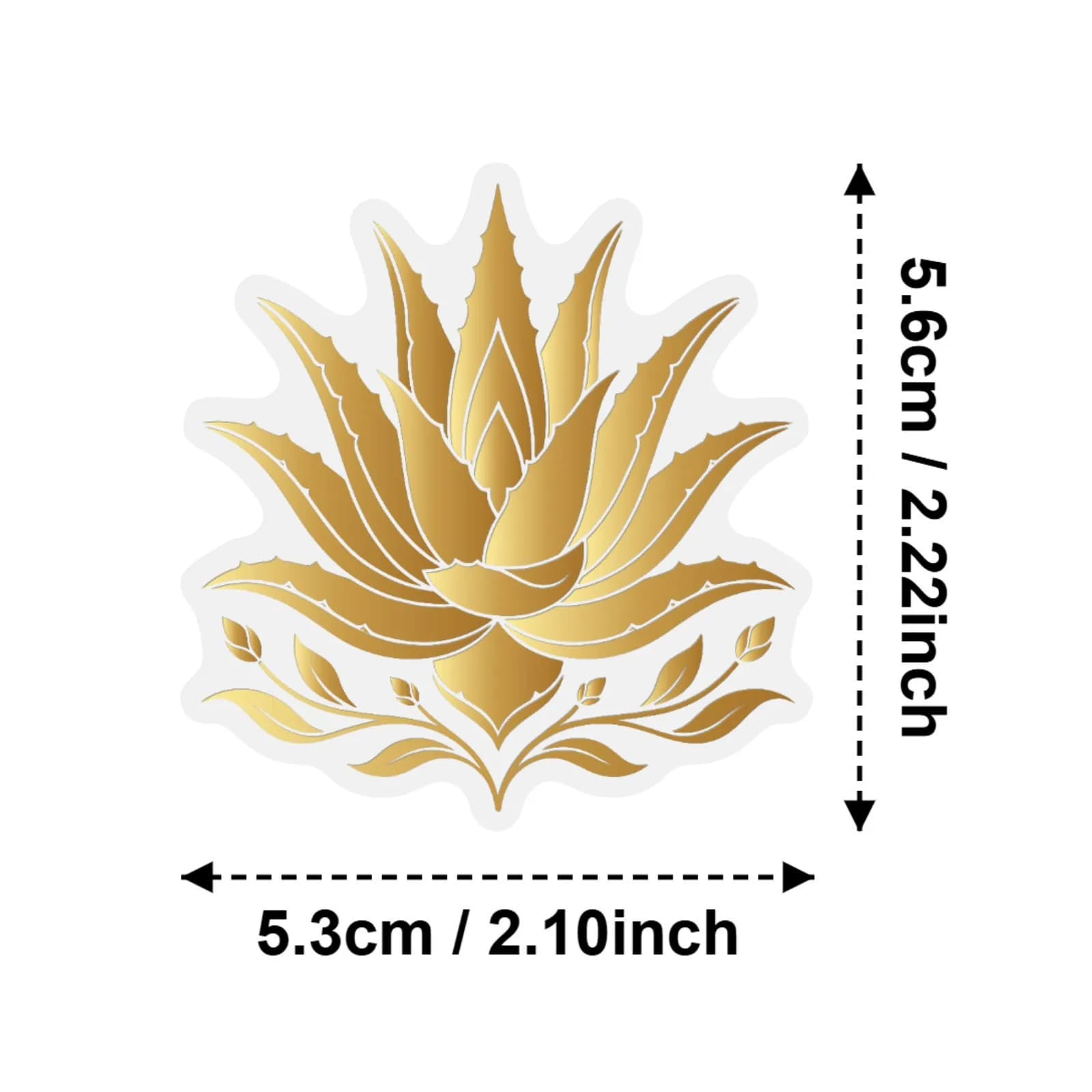 50 Pezzi Adesivi Trasparenti Dorati con Fiori e Cartoni Animati per Laptop, Skateboard, Scrapbooking, Diario, Decorazioni Impermeabili, Regalo