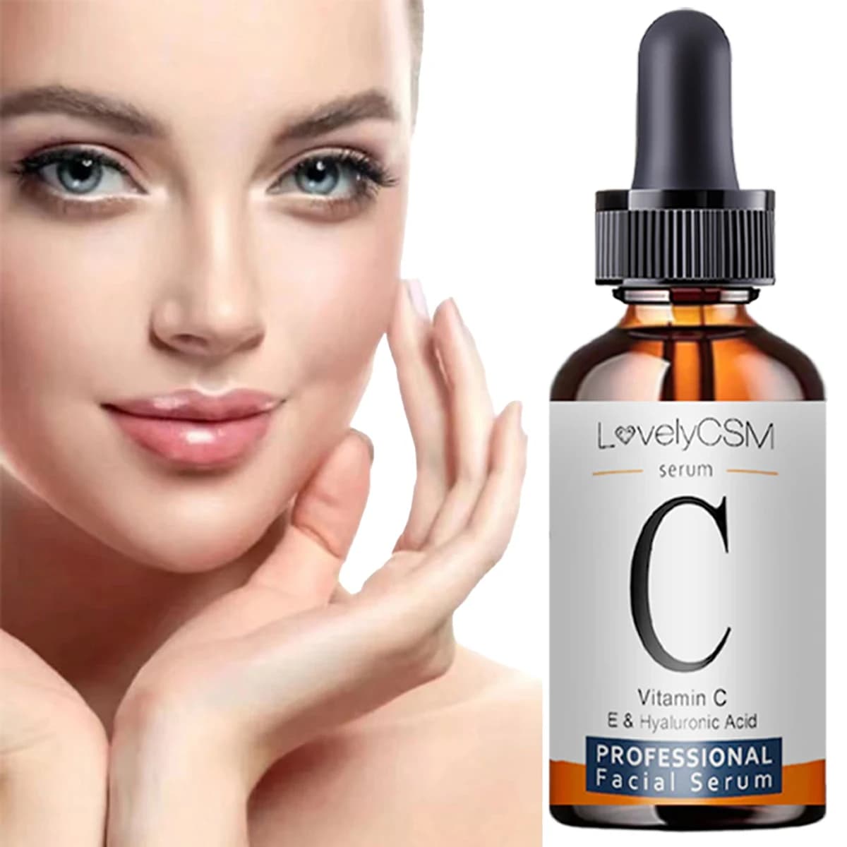 Vitamina C Vitamina E e acido ialuronico Essenza viso professionale Riduce i pori, riduce le linee sottili, nutre la pelle