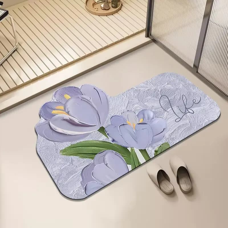 Tappetino per WC Tappetino per bagno Tappetino assorbente per fango diatomee morbido Tappetino antiscivolo per porta Tappetino per WC domestico ad asciugatura rapida