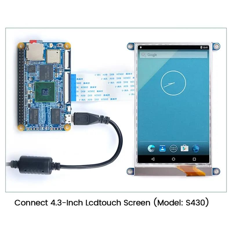 (ABDH) Scheda di sviluppo CORE6818+Dissipatore di calore+Antenna S5P6818 Quad-Core 1G+8G WiFi+BT Porta Gigabit Ethernet Lubuntu Android 7.1.2