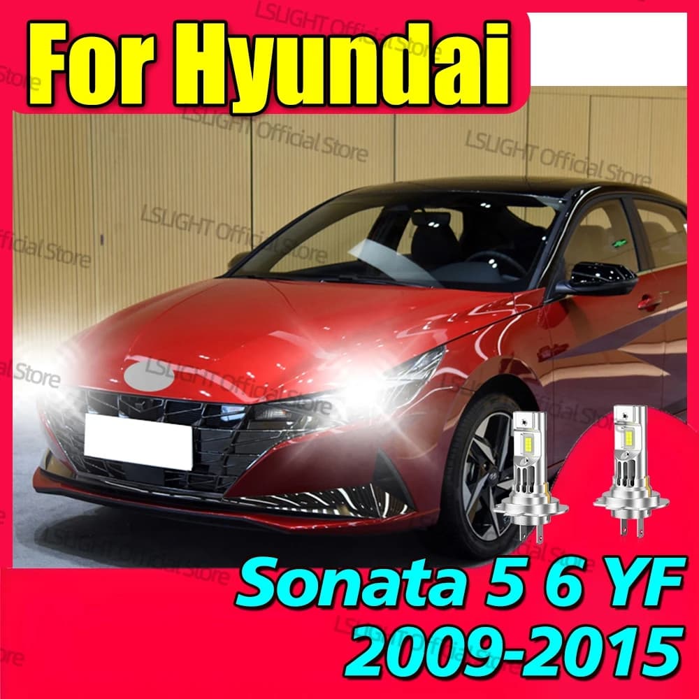 2x LED H7 Headlights 30000LM For Hyundai Sonata 5 6 NF YF 2005-2015 2010 2011 2012 2013 Super Bright Lamp Bulbs 12V Plug&Play