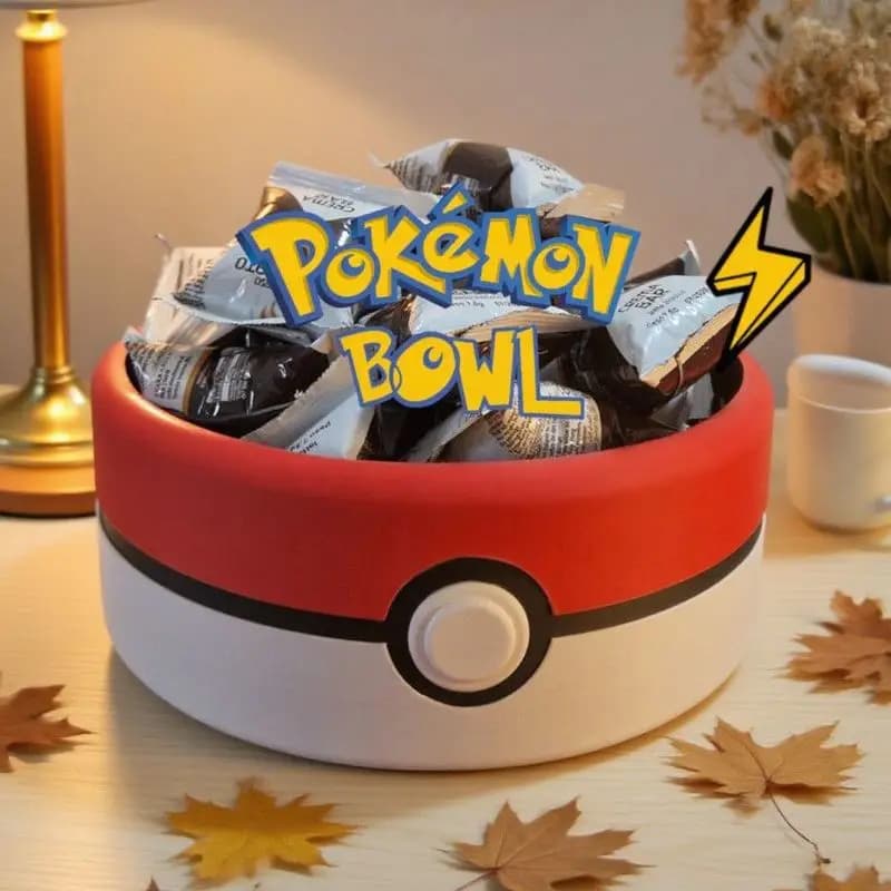 New Pokemon Poke Ball Snack Tray Desktop Storage Box Coffee Table Snack Remote Control Storage Box Decoration Gift Collectible