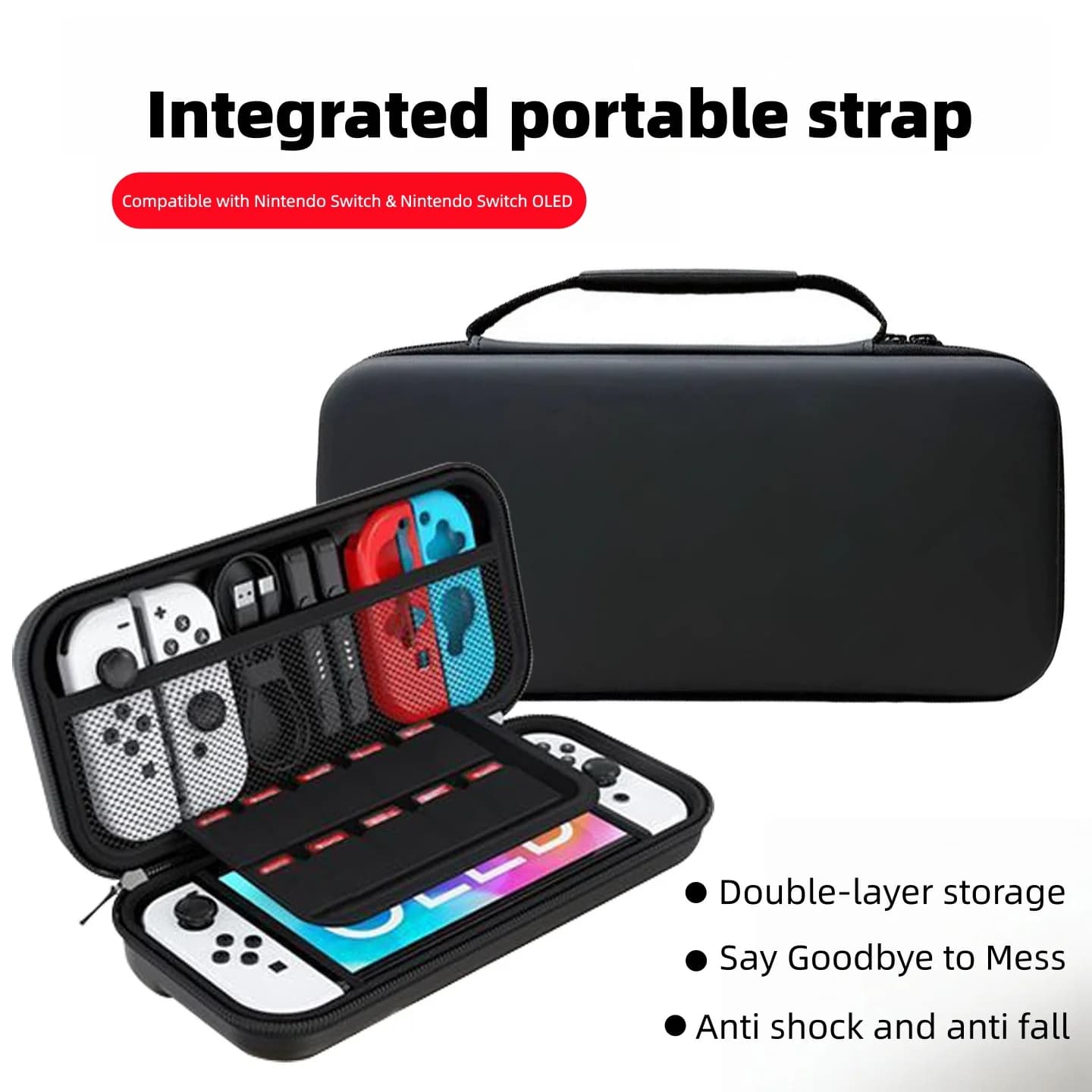 Borsa portaoggetti per Nintendo Switch, borsa da viaggio portatile, impermeabile e resistente, per la conservazione della console di gioco Switch.