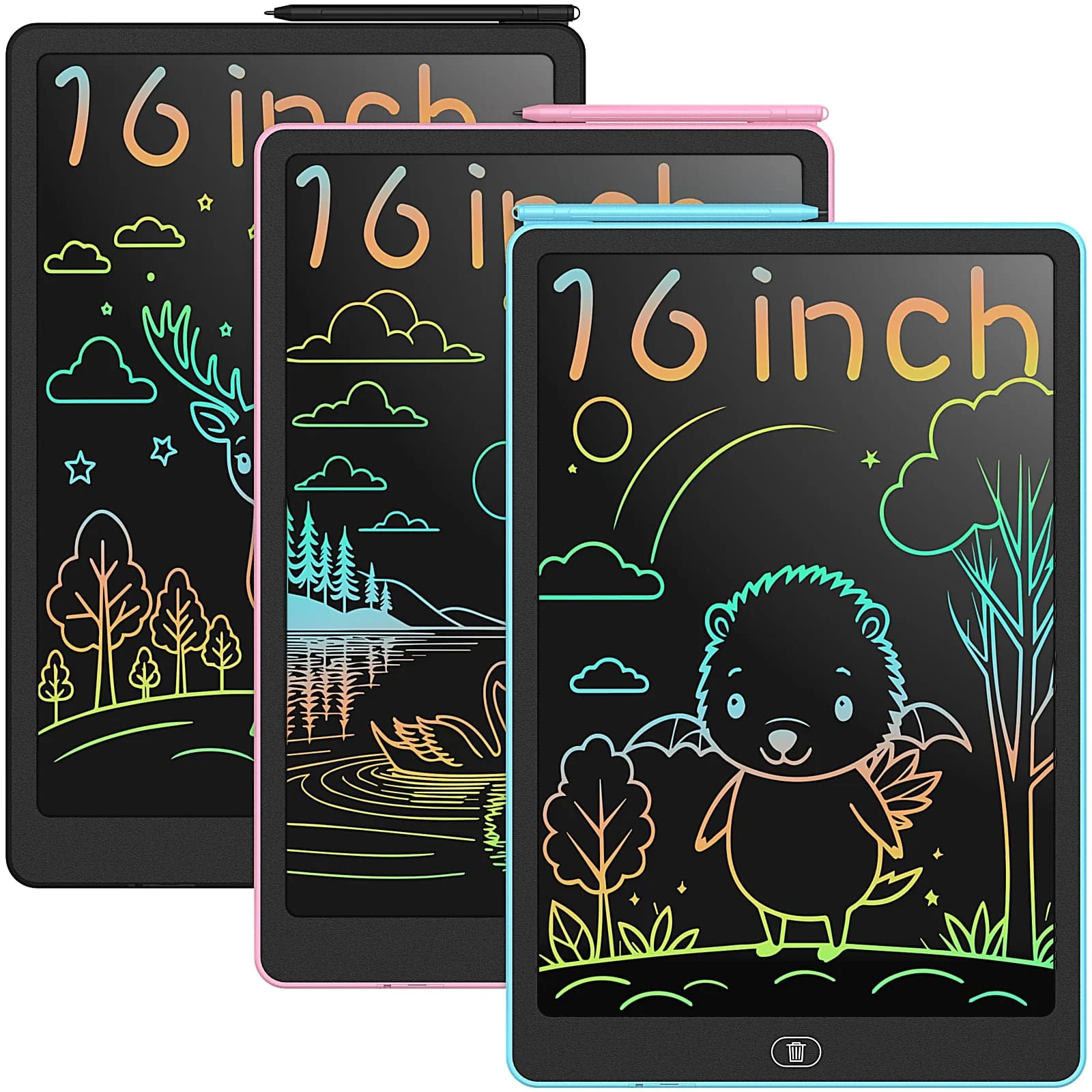 10/12/16 pollici LCD Tavoletta da disegno Tavolo da disegno Montessori Giocattoli educativi da disegno per bambini Studenti Lavagna magica Regali giocattolo