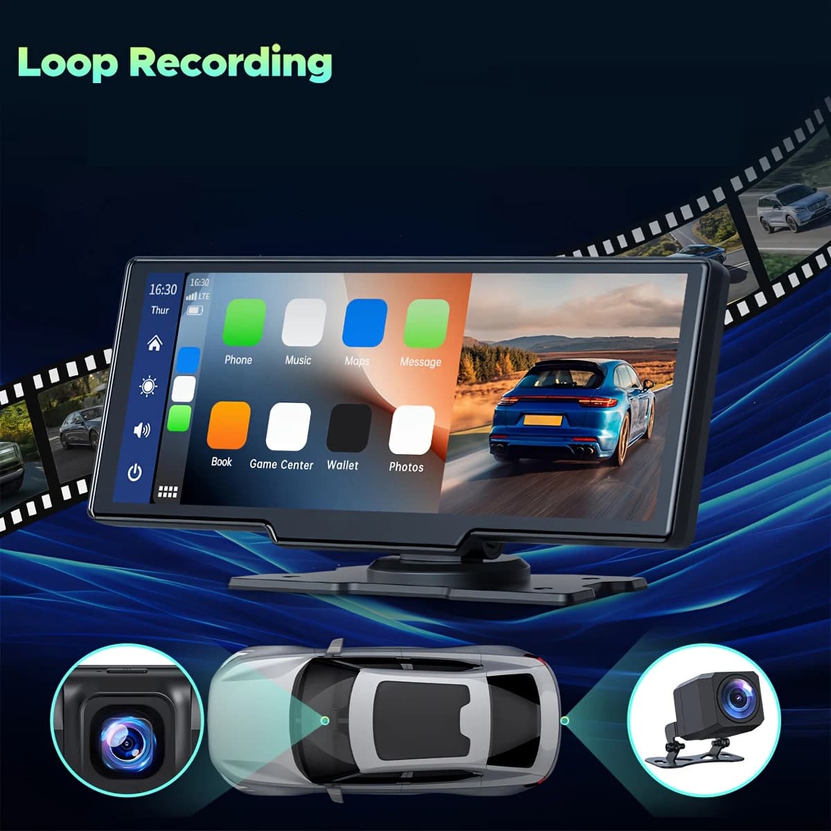 Carplay Screen for Car, 10.26 inch HD Touch Screen, Carplay and Android Auto, with Bluetooth