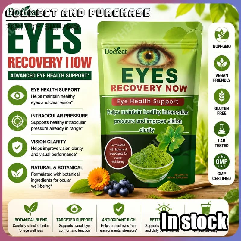 Docteat Eye Recovery Powder Botanical Ingredients with Lutein Zeaxanthin Vitamin A Zinc Eye Health Supplement 200g