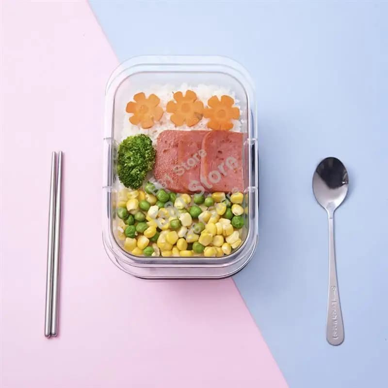 Contenitori per alimenti ABLA, coperchi ermetici, set di 5, ideali per pranzo, preparazione di pasti e avanzi
