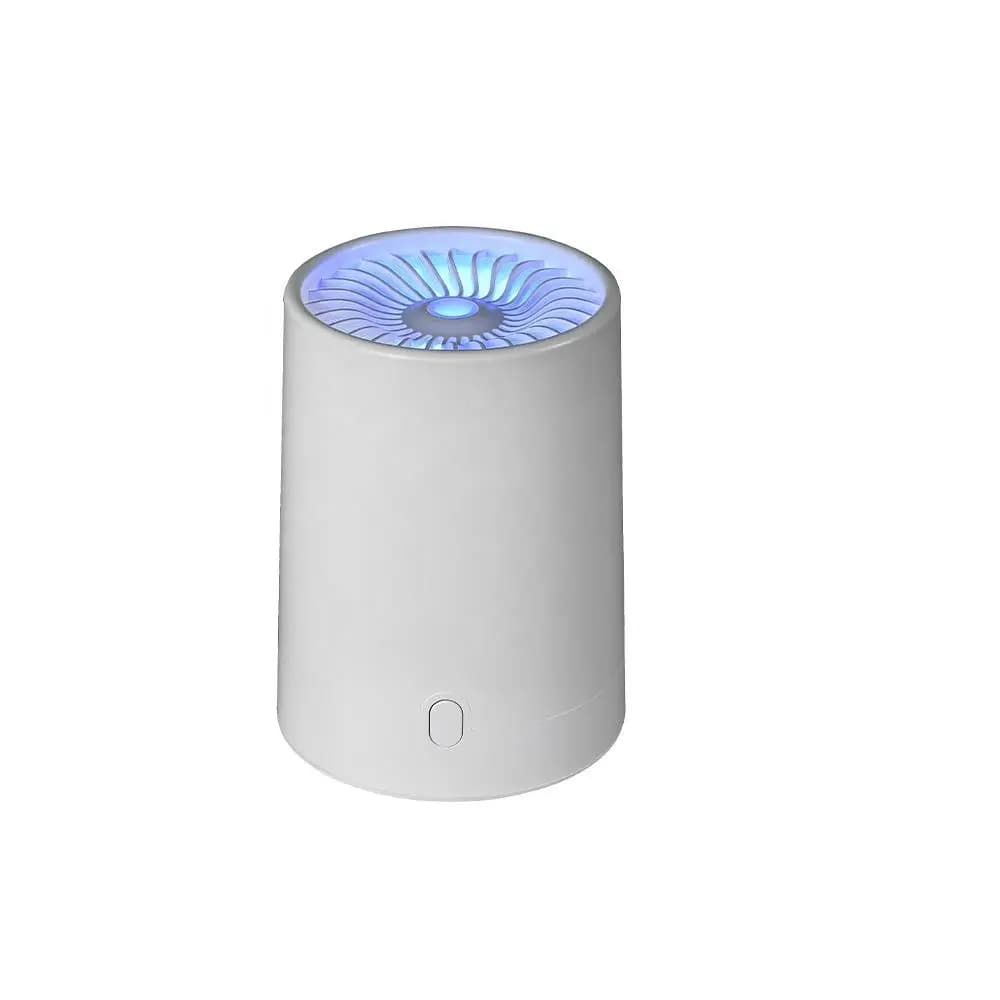 Diffusore di oli essenziali USB ad ultrasuoni, 160 ml, mini umidificatore da tavolo silenzioso con venature del legno, luci colorate, adatto per uso domestico
