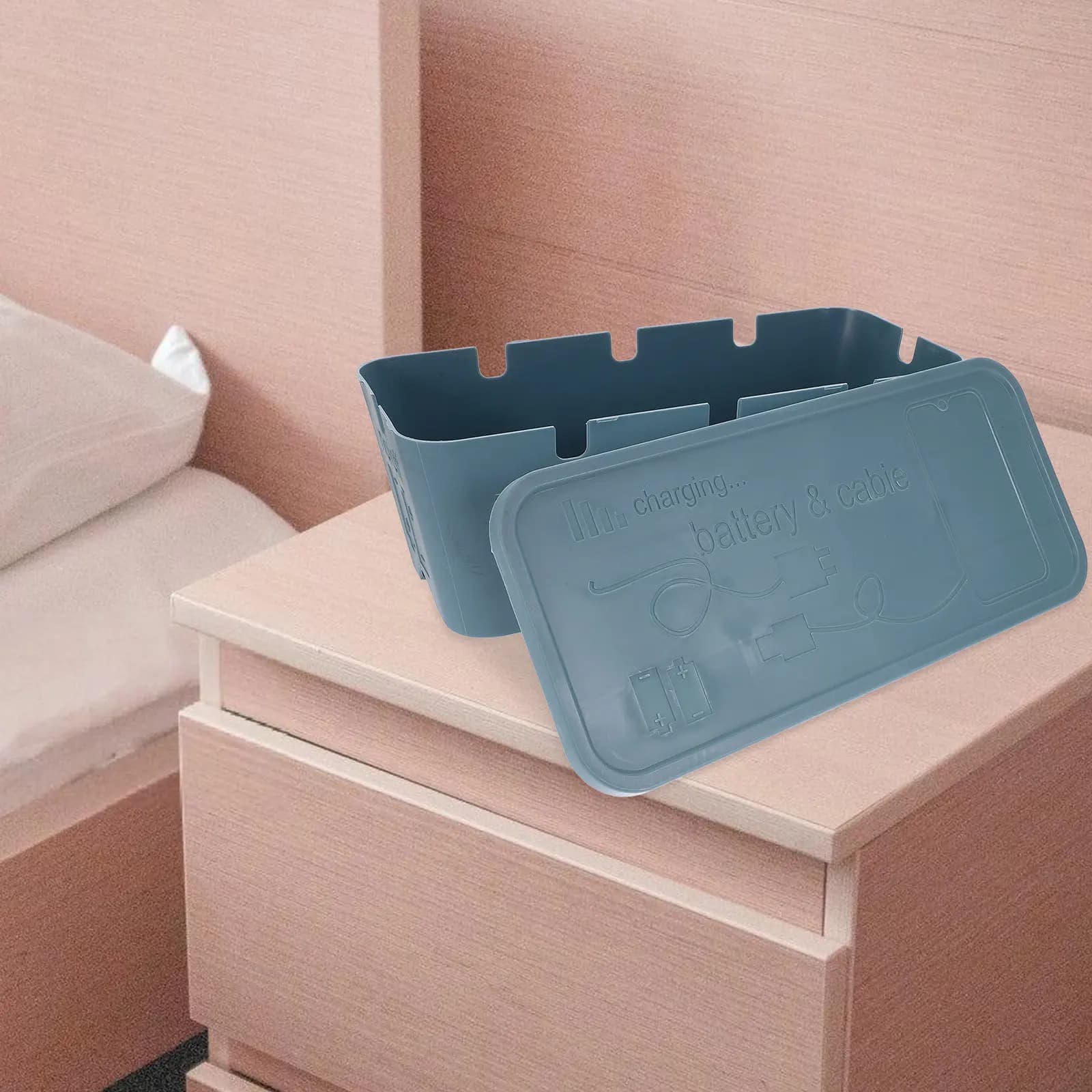 Organizzatore per Cavi da Scrivania, Soluzione Resistente per la Gestione di Cavi di Alimentazione e Dati, Scatola Portaoggetti per Ufficio