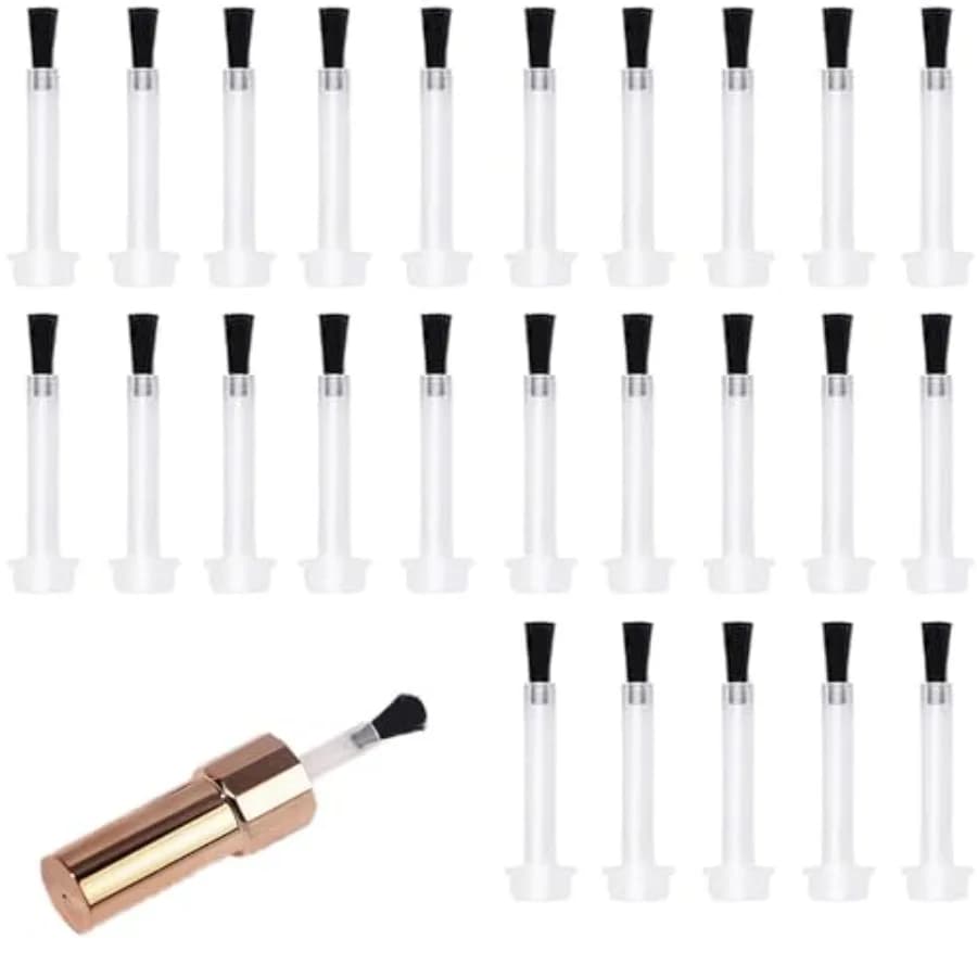 Replacement Nail Polish Brush Kit Disposable Nail Art Brush Set With Handle Dip Powder Liquid Replacement Brushes Soft Bristles