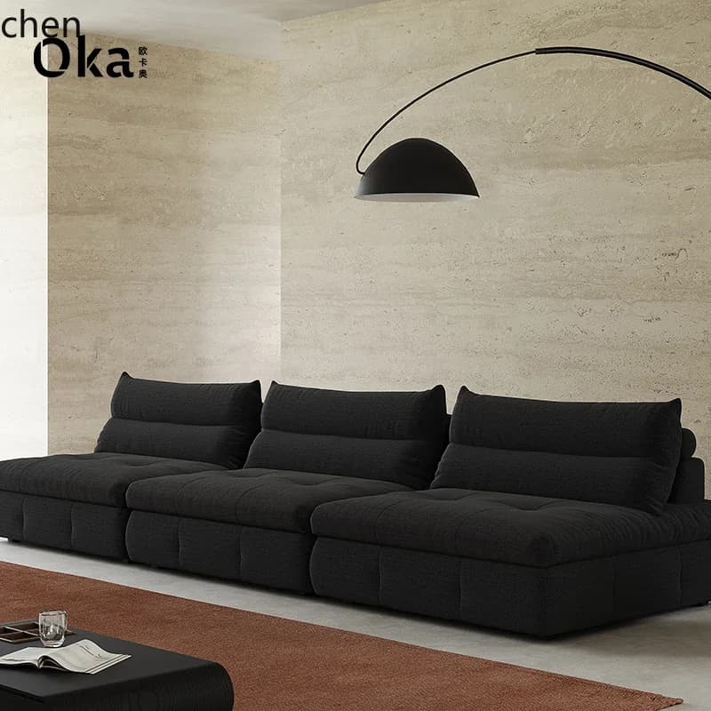 PYH sofa living room fabric tofu block personalized combination sofa retro full dismantling and washing sofa