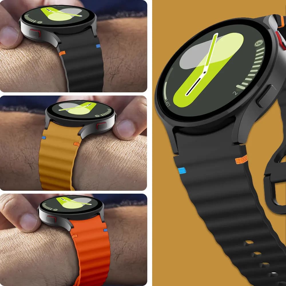 Original Band for Samsung Galaxy watch 7/FE/5 Pro/6/4 classic 44mm 40mm Silicone sport belt bracelet correa Galaxy watch 7 Strap