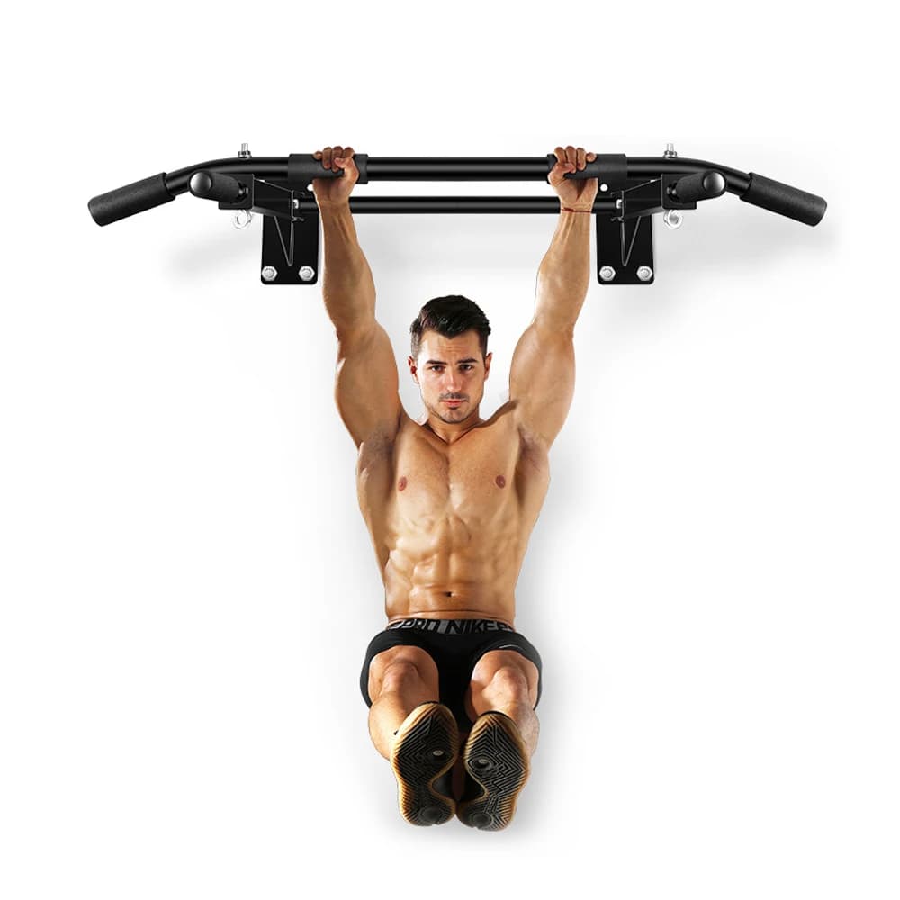 Adjustable Steel Black Home Gym Pull-up Bar for Doorway Home Exercise Fitness Equipment 95x95x30cm