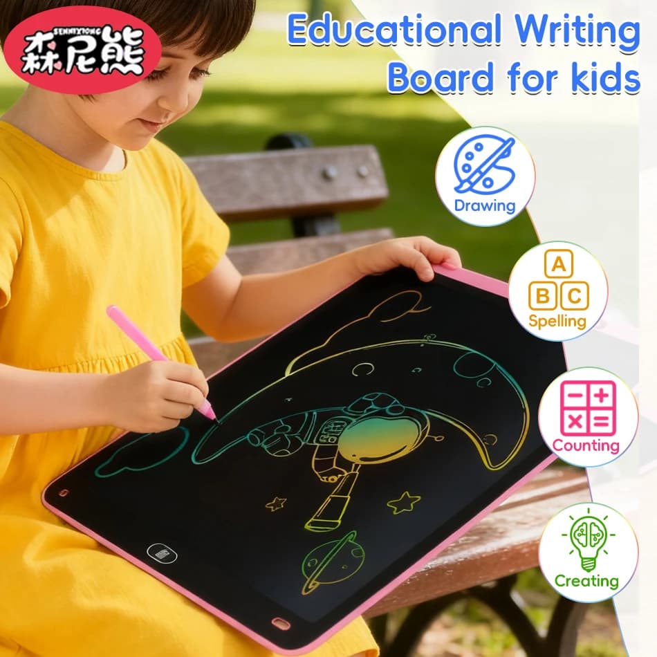 SENNIXIONG Tavoletta Grafica LCD 8.5/10/12/16 Pollici, Strumento per Disegno e Scrittura, Giocattolo Educativo per Bambini