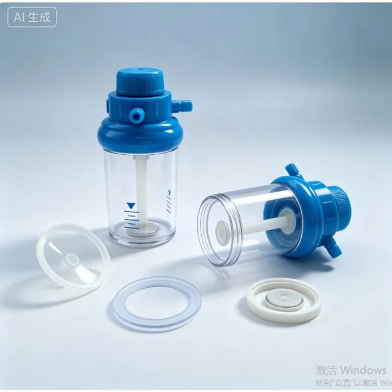 Replacement Humidifying Cup Fit Oxygen Hydrogen Inhalation Machine Clear Water Level Humidifier Jar Reusable Medical Spare Part