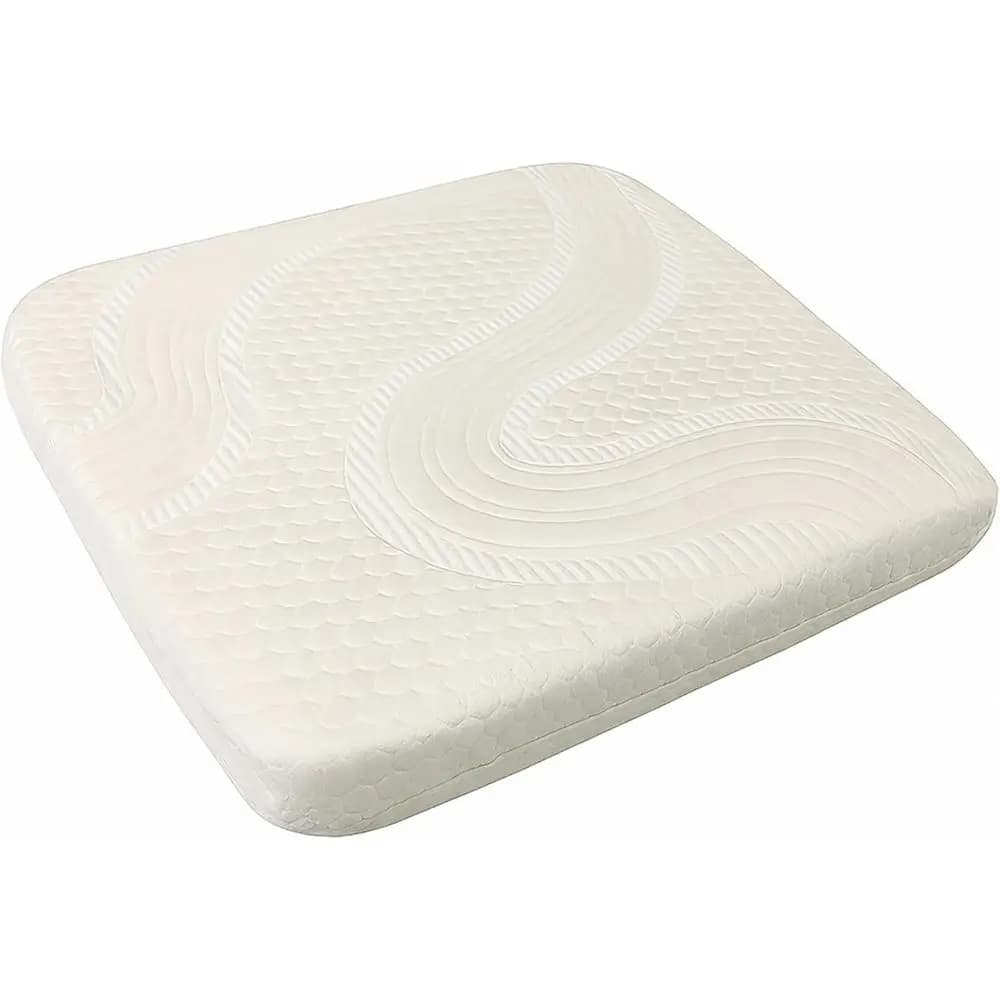 Cuscino per Sedia in Lattice Spesso con Rivestimento in Cotone Biologico - Certificato GOLS/GOTS - Supporto Ergonomico per Schiena e Coccige