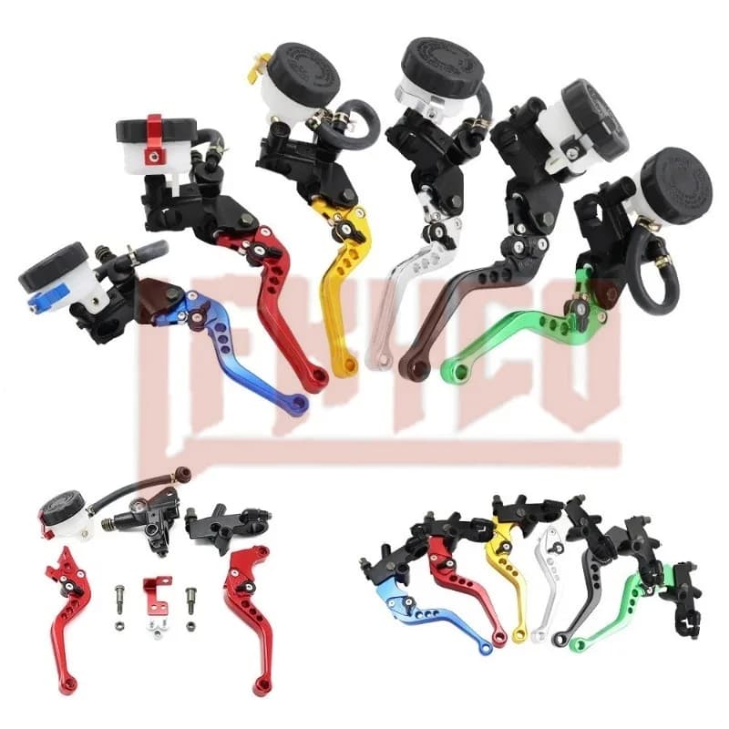 Moto 7/8 "22mm Manubrio Frizione Pompa Freno Cilindro Maestro Serbatoio Leva Kit Per Honda Kawasaki KLX Dirt Pit Scooter ATV