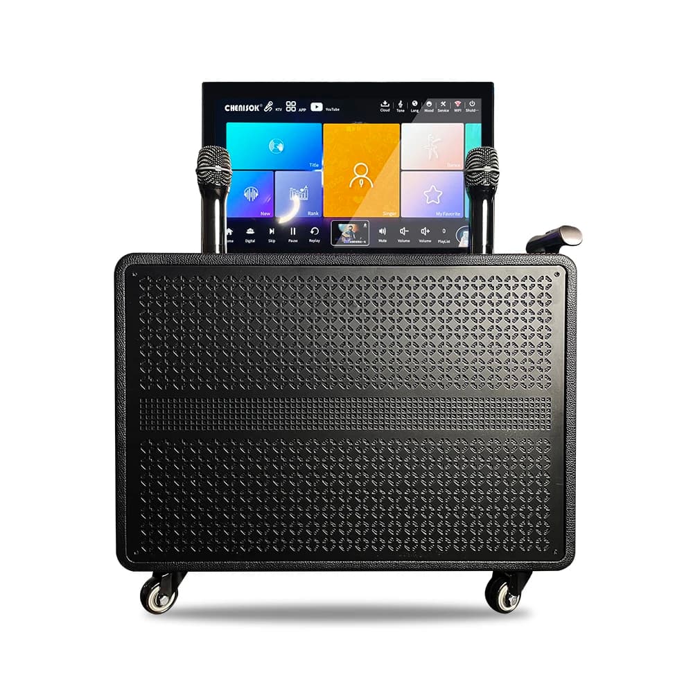 Professional Smart Display Karaoke Machine with Home Theater Touch Screen Wireless Speaker System Portable & Voice Control