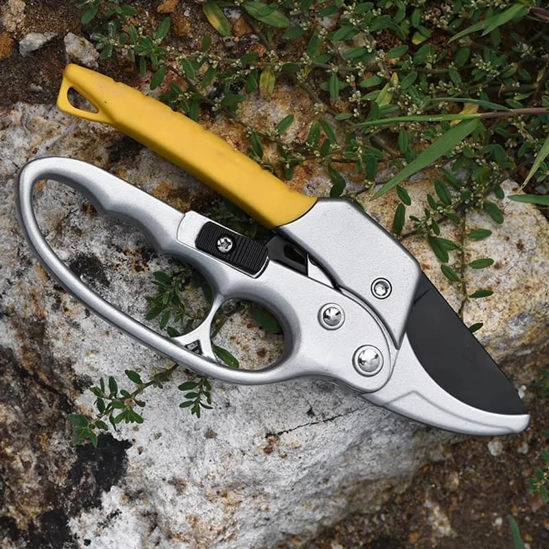 Forbici da potatura a cricchetto, cesoie da giardino, attrezzi da giardinaggio affilati, multiuso per alberi e piante