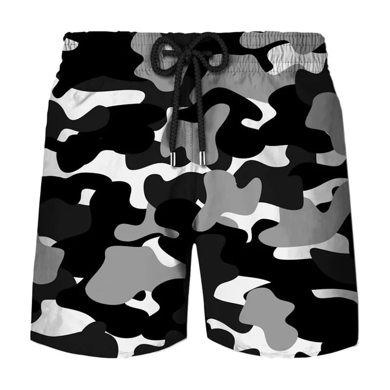 Pantaloncini da surf mimetici classici da uomo Moda 3D stampato Camo Costume da bagno ad asciugatura rapida Pantaloncini di ghiaccio fresco Pantaloni corti estivi per bambini