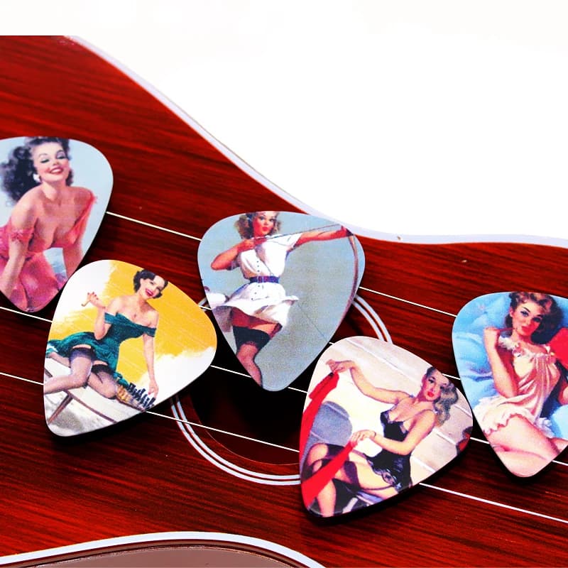 SOACH Nuovo 10 Pz 0.46/0.71/1.0mm Spessore Plettri per Chitarra Retro Bellezza Accessori per Chitarra Plettro per Chitarra per Ukulele Palette per Chitarra