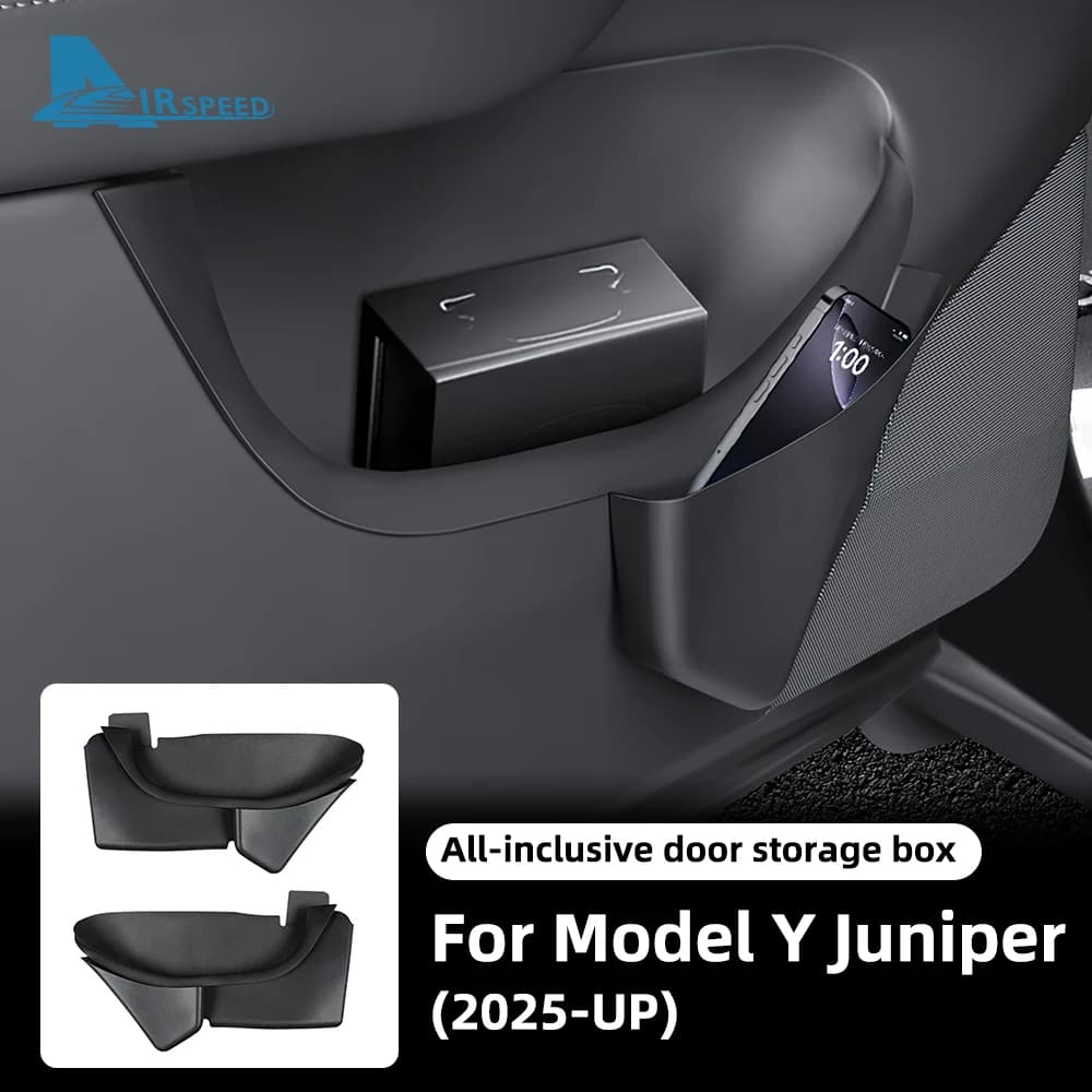 Scatola portaoggetti per porta auto in silicone per Tesla Model Y Juniper 2025 2026-UP Accessori per organizer per maniglia per porta anteriore e posteriore con copertura completa
