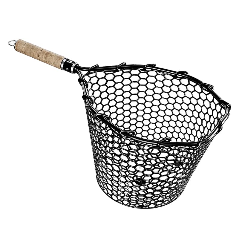 Pure Silicone Lure Fishing Landing Net 25# 30# Portable Scoop Net 60kg Weight Capacity and Non-snagging Dip Net for Fly Fishing