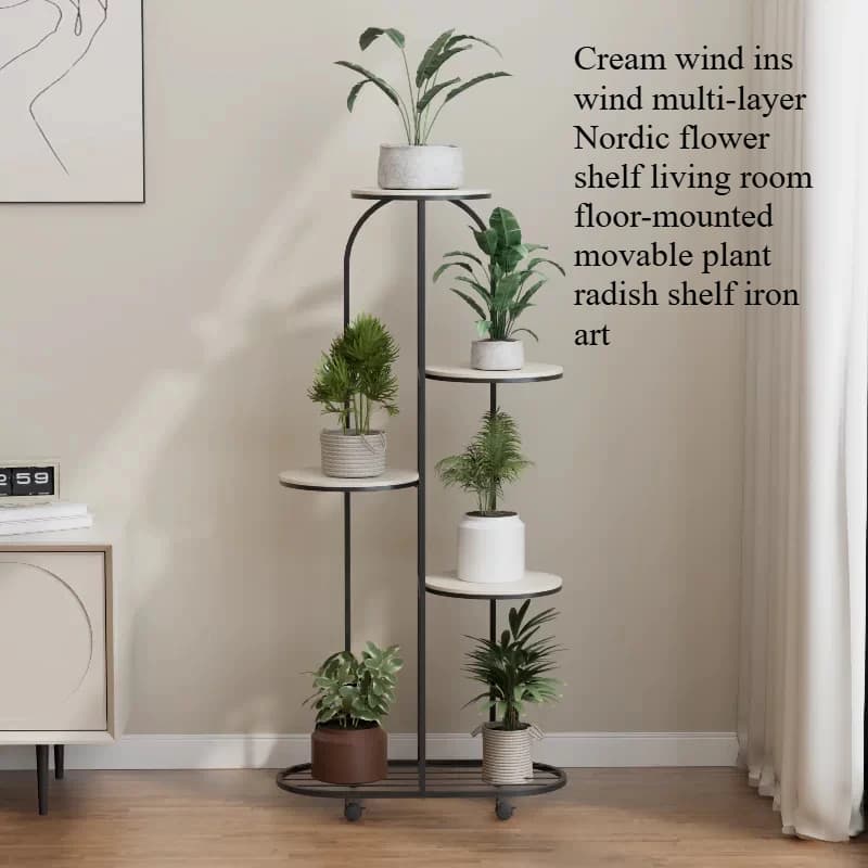 Scaffale per Piante da Terrazzo/Veranda, Supporto per Piante da Interno a Forma di Albero in Metallo, Stile Mid-Century, per Vasi, Estanteria, Arredamento da Giardino