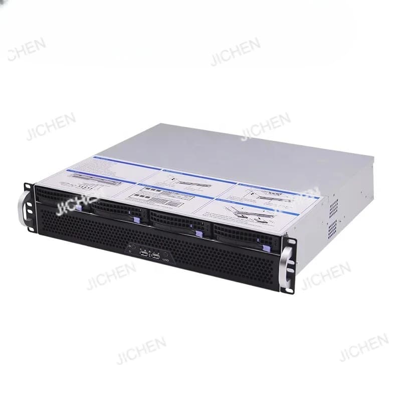 Per Nvr/nas Mini custodia flessibile ultra corta 2U L400mm 4 alloggiamenti Hotswap 2U Rack di stoccaggio Telaio server