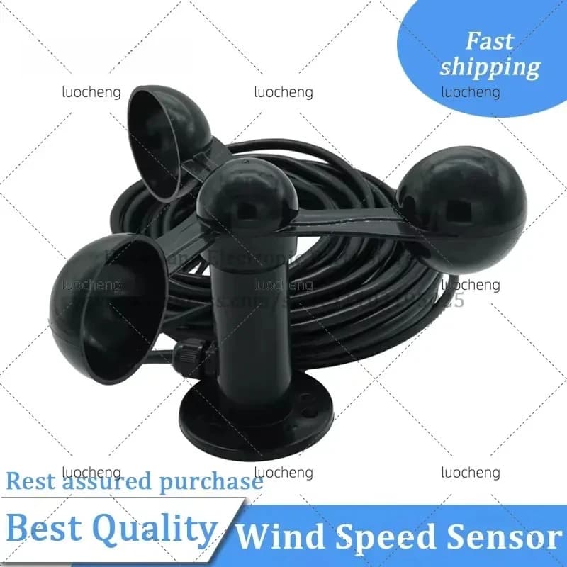 Wind Speed Sensor Wind Tester Measurement Triple Cup Weather Meter for ARDUINO Microcontroller