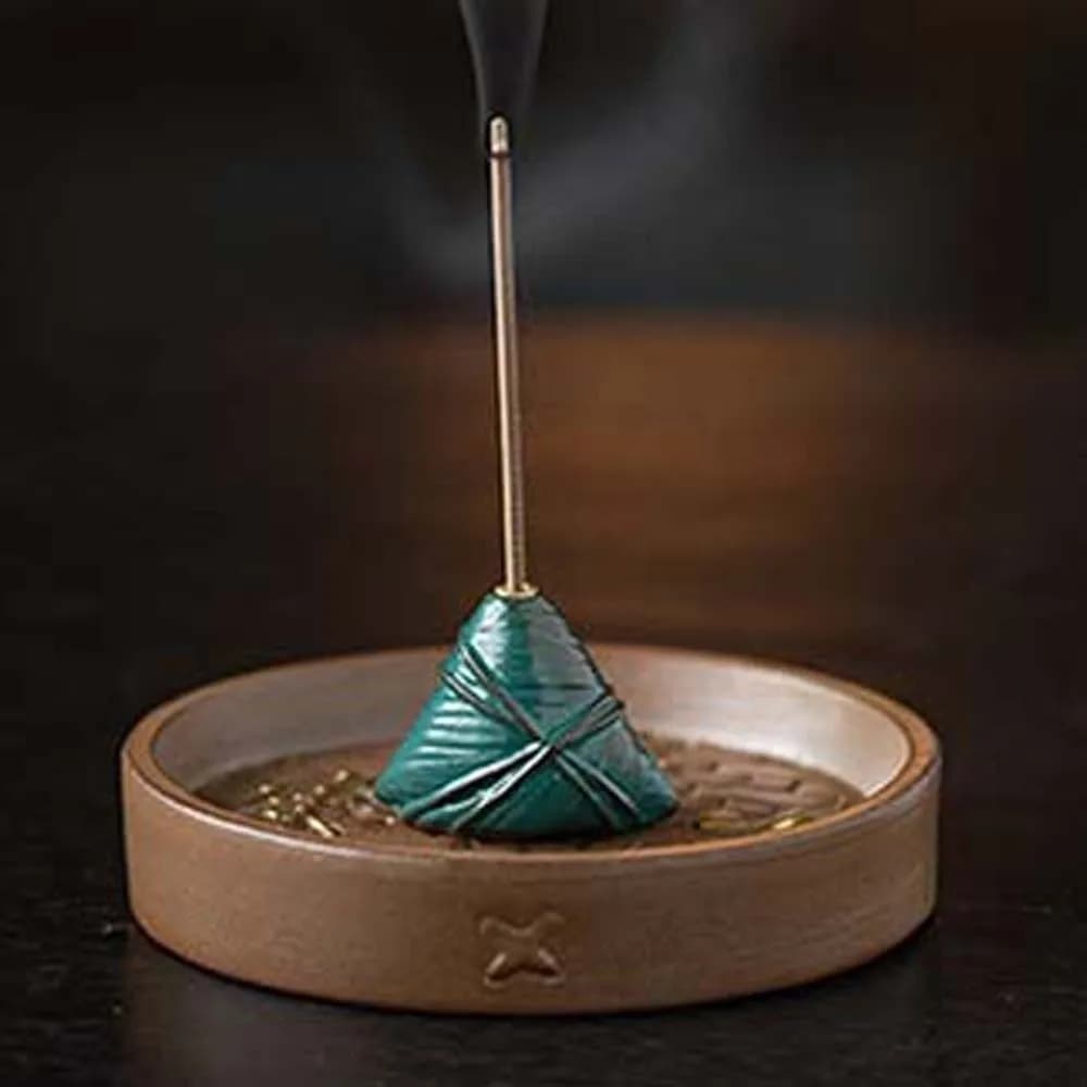 Ceramic / Resin Zongzi Incense Holder Mini Zen Style Incense Stick Burner Traditional Sturdy Aromatherapy Ornament