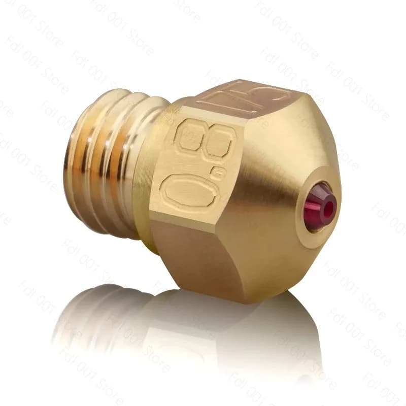 Ultra Wear Resistant Ruby Nozzle MK8 0.4mm for 3D Printer 1.75mm Filament Brass Thread