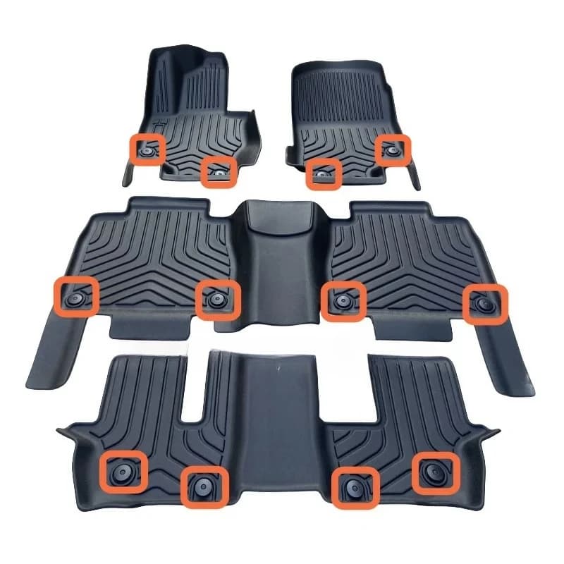 Tappetino per auto personalizzato per Mercedes Benz GL GLS Classe 320 350 400 450 500 550 X164 X166 2006-2025 TPE 3D TPECar Tappetino Waterproo