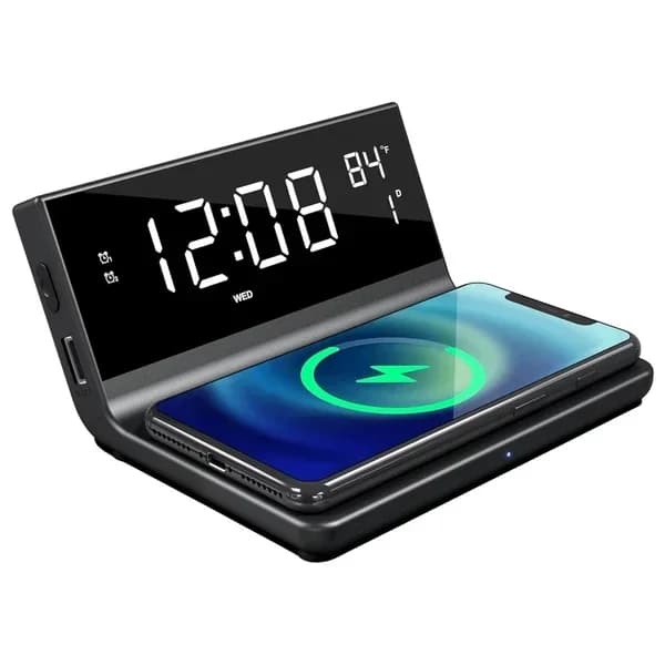 Sveglia doppia con caricatore wireless 2-in-1