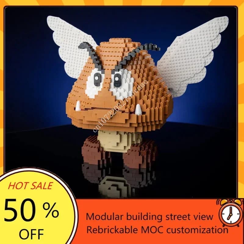 1779PCS MOC Serie di sculture a grandezza naturale Fungo arrabbiato Mega Figura Modello Puzzle personalizzato Regali di giocattoli di assemblaggio creativo fai da te