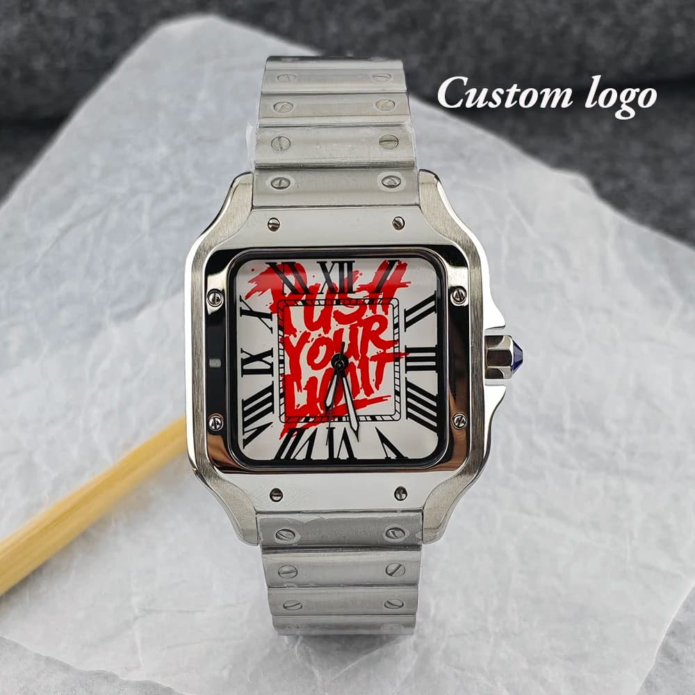 Watch with custom logo 38 mm Watch NH35 Men's Automatic Watch Stainless Steel 38 mm Watch with movement NH35