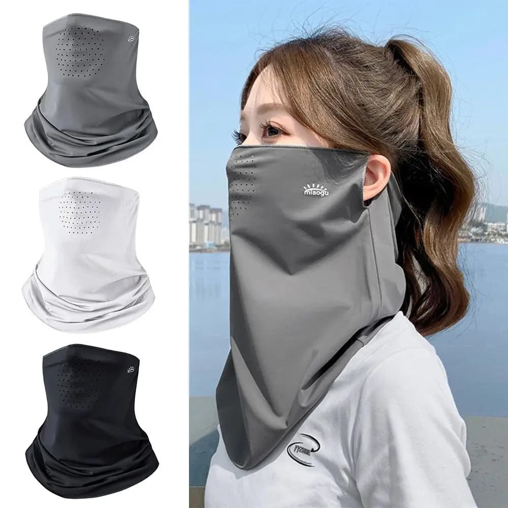 New Breathable Ice Silk Sunscreen Masks Sun/UV Protection Sunproof Full Head Mask Quick Drying Face Cover Men Women