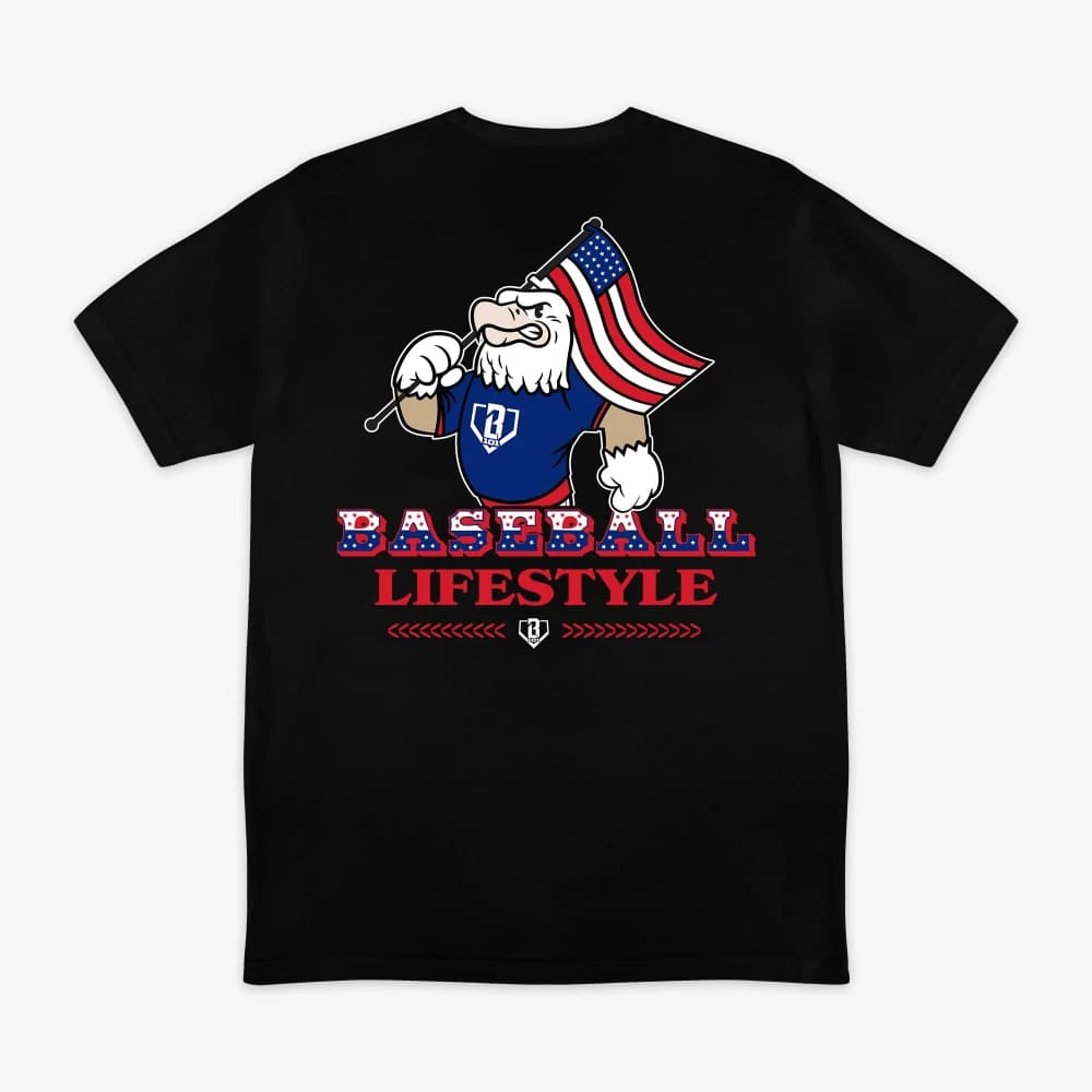 Summer New Children/Youth Baseball Lifestyle 101 Patriot Pitch Tee Oversized Breathable Quick-Dry Sports Shirt Men And Women