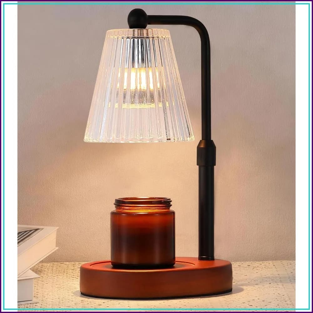 Candle Warmer Lamp with Timer, Adjustable Height, Dimmable, Safe Flameless Wax Melter, Gift for Women