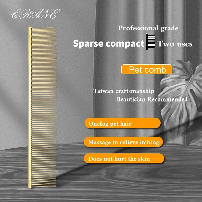 Gru Toelettatura per animali Pettine per pianoforte Barboncino Tirare i capelli Pettine con nodo aperto Competizione Pettine in linea per cani da competizione