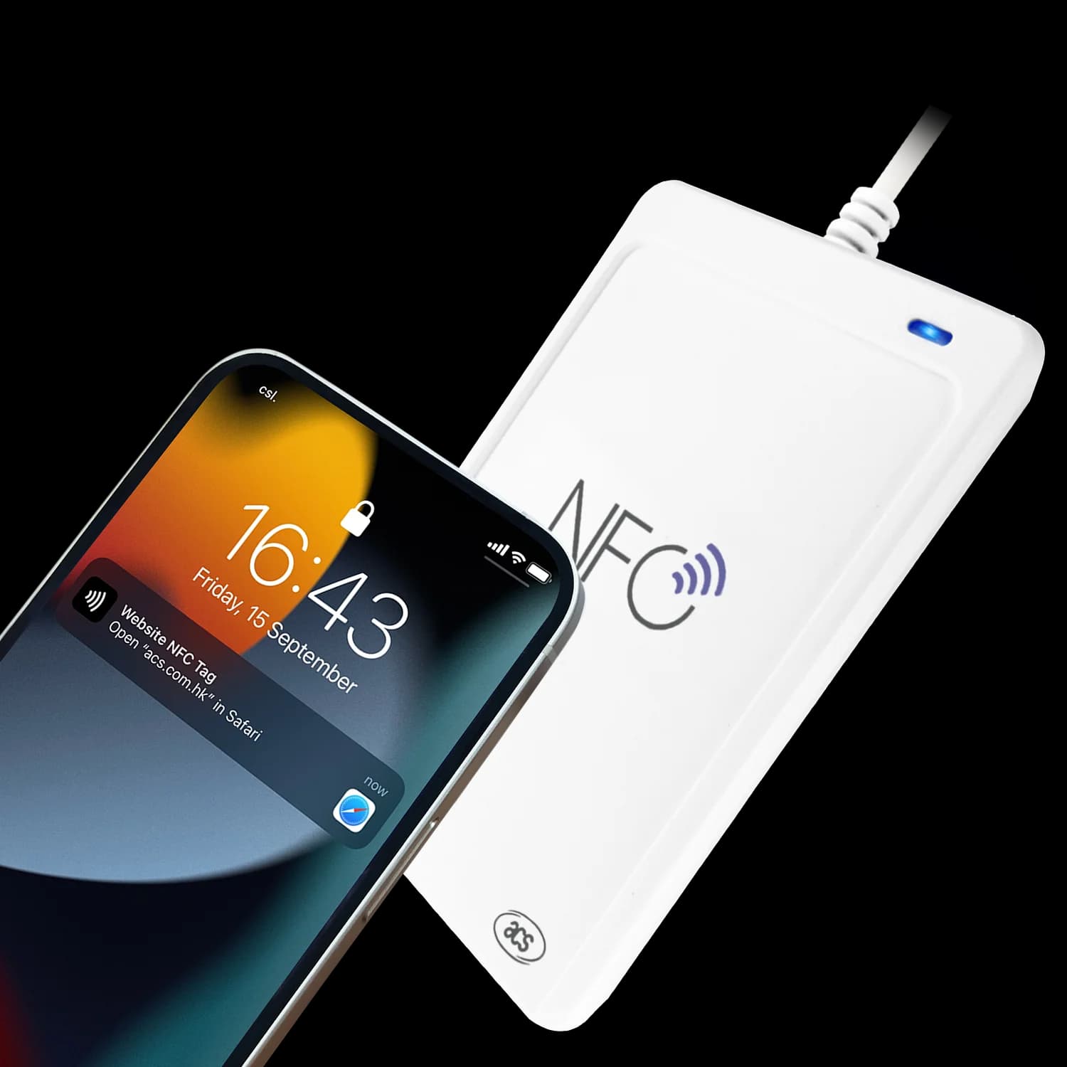 ACR1552U Lettore/Scrittore NFC USB con Supporto CCID per Carte IC Contactless ISO14443, Tag NFC ISO18092 e Smart Card ISO15693