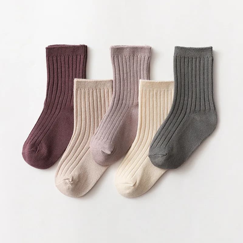 0-5Years 5Pairs/lot Kids Socks Spring Autumn Baby Girls Boys Socks Cotton Soft Children's Socks For Girls Boys