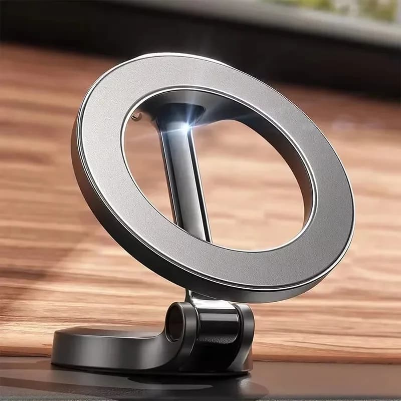 Foldable Magnet Car Mobile Phone Holder for MagSafe 360° Adjustable Magnetic Car Mount Stand for iPhone 17 Huawei Xiaomi In Car