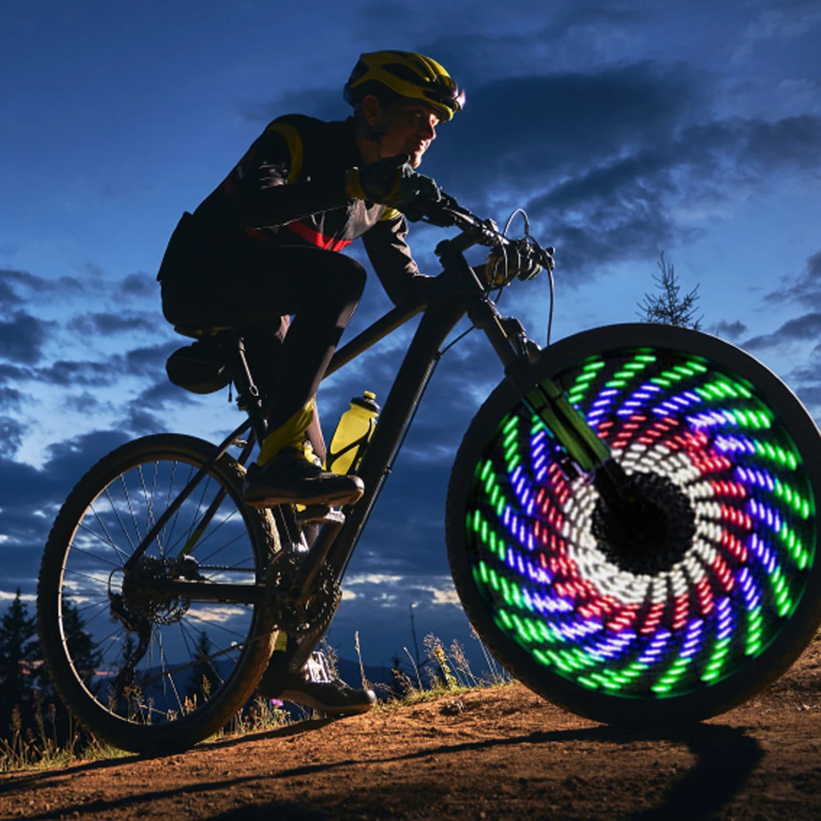 Luci a LED per raggi di bicicletta Coperture protettive per raggi di ruote per moto per bici Coperture per tubi per accessori fantastici per bici da bicicletta da motocross
