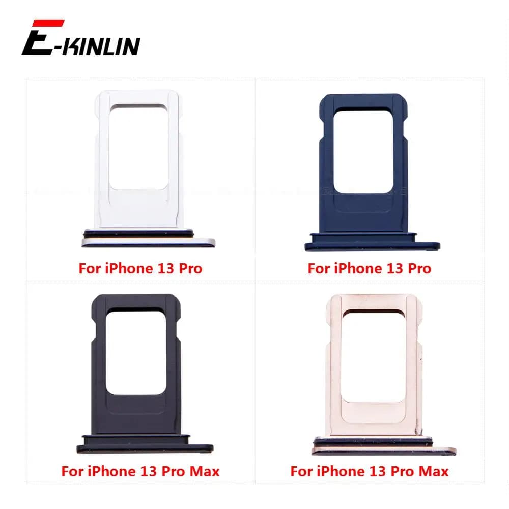 Contenitore adattatore Micro SD per connettore supporto lettore vassoio slot per presa scheda SIM per parti di ricambio iPhone 13 Pro 13 Pro Max