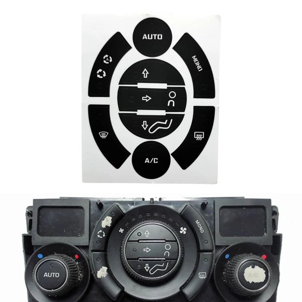 Adesivi in vinile Adesivo per riparazione pulsanti per 308/ 3008/5008 A/C Bottoni clima Riparazione Decalcomania Accessori